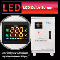Stabilisateur de tension intelligent TND-15KW entièrement automatique en cuivre SVC TND monophasé avec écran LCD 220V pour réfrigérateur domestique