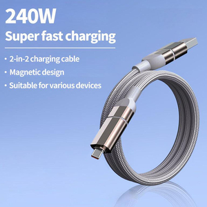 240W สายชาร์จเร็วสุดๆ5A Type-C แจ็กเก็ตไนลอน <span class=keywords><strong>iPhone</strong></span> ใช้ได้กับคอมพิวเตอร์และหูฟัง B52รุ่น PD - Product Image 3