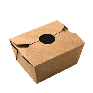 Caja de embalaje de papel Kraft personalizada, venta al por mayor, cajas desechables de comida rápida - Product Image 1