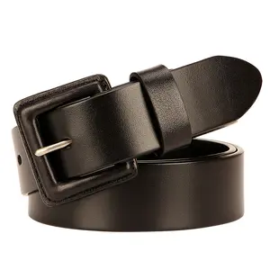 Ceinture hommes paquet de cuir anti-boucle tête métal contact allergie tête couche pure peau de vache ceinture hommes hommes ceintures de luxe