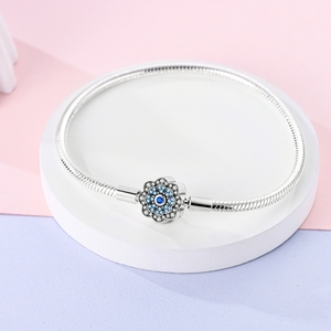 Mula bạc 925 sáng <span class=keywords><strong>Azure</strong></span> Giấc mơ hoa rắn quyến rũ Vòng đeo tay phong cách cổ điển món quà cưới cho các bên kỷ niệm đính hôn - Product Image 5