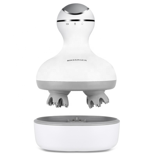 Factory Price 1200 MAh Rechargeable Waterproof Portable Electric Hair Scalp Head Massager with Kneading