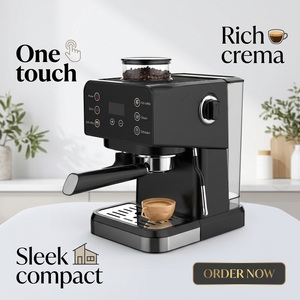 Macchina per Espresso ad Alta Efficienza 110V 220V con Macinacaffè Integrato, 20 Bar, Caffè Caldo e Freddo, Programmabile, Macchina da Caffè per Casa - Product Image 3