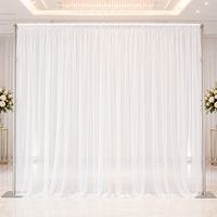 Rideau de fond en mousseline transparente pour location événementielle, aménagement de scènes de salle de bal d'hôtel - Fournisseur