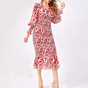 Özel yaz lüks moda tül-uzun kollu Midi kokteyl abiye - Product Image 2