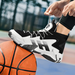 Chaussures montantes de basket-ball d'été de grande taille pour hommes, confortables, respirantes, à lacets, décontractées, avec doublure en maille - Product Image 2