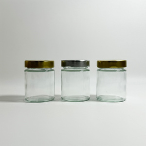Bán Buôn Tái Sử Dụng 6Oz 8Oz 12Oz 16Oz Kim Loại Mứt Lưu Trữ Thẳng Vòng Glass Sauce <span class=keywords><strong>Jar</strong></span> Với Nắp Kim Loại - Product Image 2