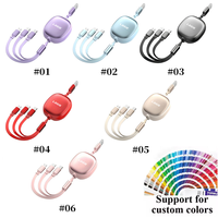 Kabel HP 3 in 1 HYTO Promo Gift Custom Logo, Pengisian Cepat USB Micro Type C IOS Android, Kabel Data Rantai Multi Cord