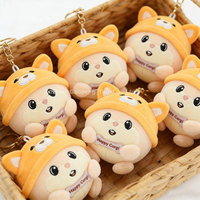Porte-clés hamster en peluche mignon avec balle anti-stress, jouet en peluche à presser, pendentif animal en minky super doux personnalisé
