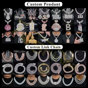 Guangzhou Shining Shiny <strong>Guarantee</strong> 13mm 2 Row VVS Moissanite Cuban <strong>Chain</strong> 925 Sterling Silver Gold Plated Hip Hop Cuban Link <strong>Chain</strong> - Product Image 6