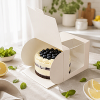 Boîtes à gâteaux personnalisées avec logo, style tiroir, en papier kraft écologique, avec plateau coulissant et ruban de tirage, pour mariages et anniversaires