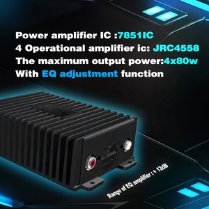 Alta calidad OEM profesional EQ ajuste clase AB 4 canales digital <span class=keywords><strong>DSP</strong></span> Procesador de <span class=keywords><strong>audio</strong></span> Coche - Product Image 6