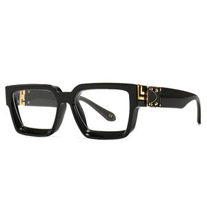 Lunettes <span class=keywords><strong>de</strong></span> lecture carrées surdimensionnées pour hommes et femmes, marque <span class=keywords><strong>de</strong></span> luxe 2024, verres transparents, montures épaisses, anti-lumière bleue - Product Image 6