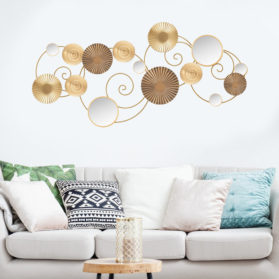 2025 Luxury Custom 3D Metal Wall Hanging Art High Quality Modern Design for Living Room Interior Large Decorative Metal Arts · image 2