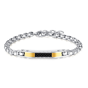 Haute Poli En Acier Inoxydable Couples Bracelets 5mm <span class=keywords><strong>Gourmette</strong></span> ID Bracelet Personnalisé Gravé Bracelets pour Cadeau Personnalisé - Product Image 1