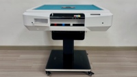 Table de Mahjong et de Poker Automatique Pliable sur Pieds avec Prise US, pour 4 Joueurs, Résistante à l'Eau, Conception Durable