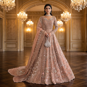 High Quality Customizable Plus <b>Size</b> Bridal <b>Dress</b> with Crystal Flowers Floor-Length A-Line Style Private Label <b>Wedding</b> <b>Dress</b> - Product Image 2
