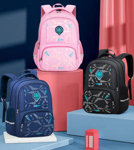 Sac à dos élégant en polyester avec fermeture à glissière antivol Sac à livres en maille Oxford Sac à dos d'étudiant à la mode étanche pour adolescents garçons filles - Product Image 5