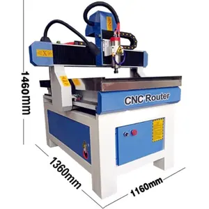 Cnc 6090 Mini Wood Router 3axis Mini 3d Cnc Wood Carving Machine Woodcutter Machine Water Cooling Spindle T-slot Aluminum Table