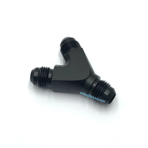 Aluminum Y Adapters Male Fuel <strong>Hose</strong> Fitting Block Tee Pipe Adapter 8AN to AN8 to AN8 Male Thread - Product Image 1