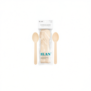 Cucchiaio in Legno ILAN 160mm 12 Pezzi Utensili Monouso - Product Image 2