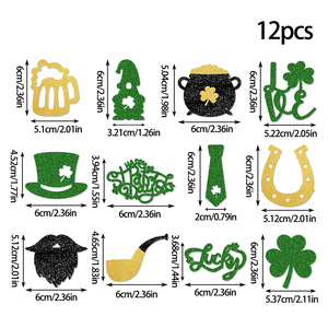 Decoración para Pastel del Día de San Patricio DAMAI, Adornos para Cupcakes con Trébol Irlandés, Artículos Festivos para Fiestas con Temática Irlandesa - Product Image 4