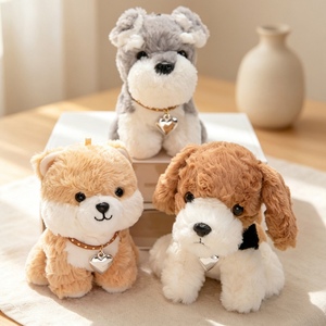 Nouvel Arrivage : Ensemble de Peluches Chiots Mignons Format Paume, Shiba Inu, <span class=keywords><strong>Beagle</strong></span>, Schnauzer, avec Base Lestée, Doux, pour Décoration d'Étagère, Objets de Collection pour Amateurs de Chiens - Product Image 1