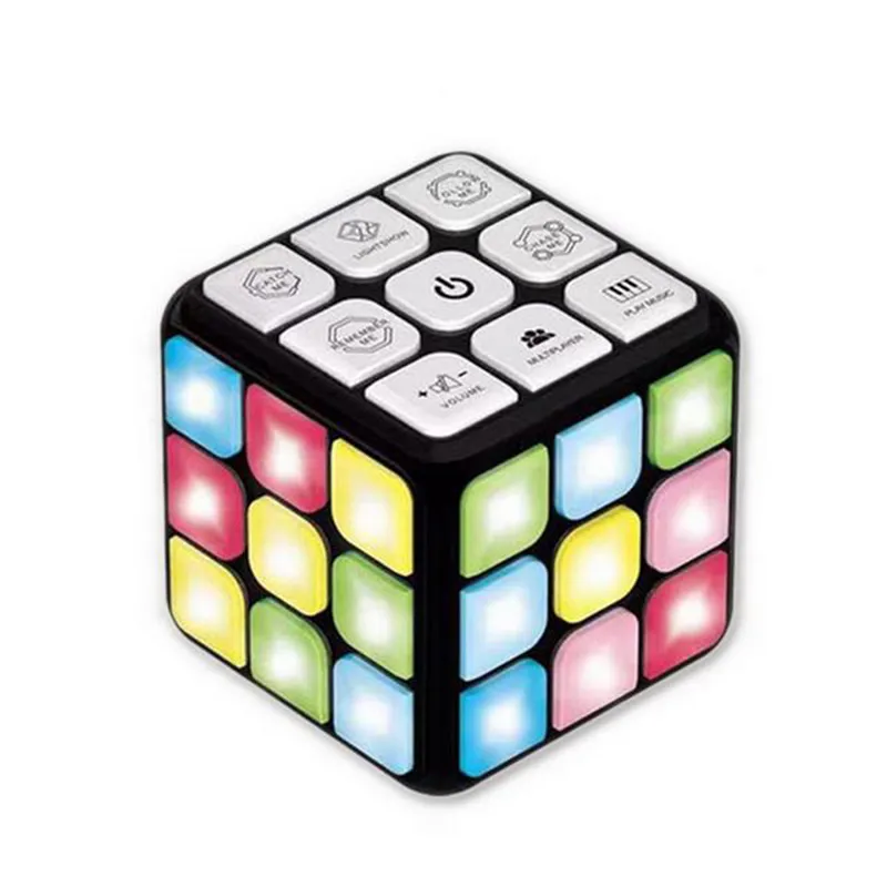 QS-cubo mágico de plástico con 7 modos de juego para niños, juguete creativo, divertido, con memoria electrónica