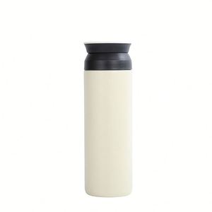 Tasse isotherme japonaise Harajuku en acier inoxydable 304 de 500 ml avec poignée, couvercle plat et infuseur à thé, portable pour voiture et bureau - Product Image 6