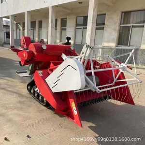Mini Cosechadora Combinada con Transmisión por Engranajes Rojos para Arroz, Trigo y Soja, Cosechadora Multifuncional de Granos para Uso en Pequeñas Granjas - Product Image 3