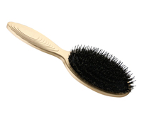 Brosse à cheveux en poils de sanglier naturel, outil de démêlement pour les cheveux, coussin ovale et lisseur, en Nylon