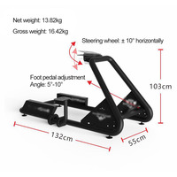 Nouveau design réglable simulateur de course de jeu support de volant et ensemble de chaises pour roue Logitech/Simagic/Moza