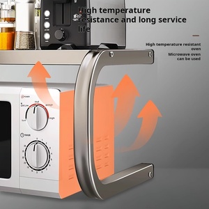 Đa chức năng hai lớp thép carbon lưu trữ giá cho nhà bếp Countertop khung giá cho lò vi sóng Nồi cơm điện khác - Product Image 4
