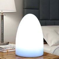Veilleuse LED en forme d'œuf d'oie à économie d'énergie avec télécommande, lumière chaude en plastique pour chambre/fête, décoration d'ambiance créative