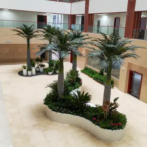 YRYZ1 Customized Big Large 4m-8m High Quality Plastic Fiberglass Uv Proof Outdoor Indoor Mall Fake Artificial Coconut Palm Trees