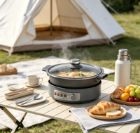 Vente directe d'usine - Marmite électrique multifonction 6L avec plaque de cuisson amovible