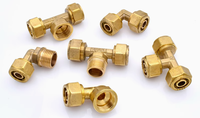 Adaptateur femelle DN40 PEX Raccords à compression droits en laiton OEM avec vis à filetage mâle pour tuyau multicouche