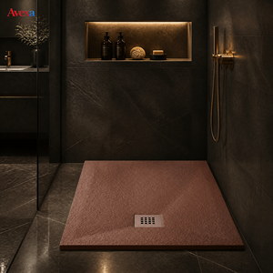 Receveur de <span class=keywords><strong>douche</strong></span> élégant en surface solide <span class=keywords><strong>sans</strong></span> joint pour suite parentale de luxe, villa, hôtel, rénovation de salle de bain, base de sol en pierre de résine - Product Image 4