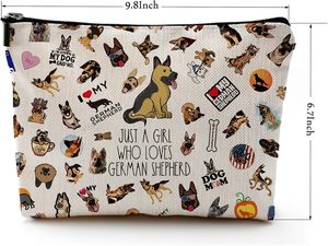 Trousse à cosmétiques Berger allemand, trousse de <span class=keywords><strong>maquillage</strong></span> amusante pour les amoureux des chiens, femmes et filles, cadeaux pour les propriétaires de chiens - Product Image 4