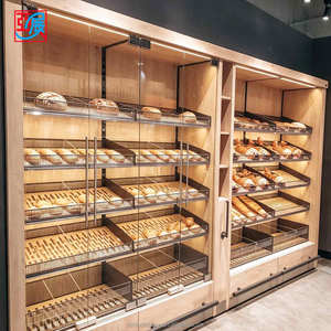 Vitrina <span class=keywords><strong>de</strong></span> Madera para Panadería Comercial con Iluminación LED, Mueble <span class=keywords><strong>de</strong></span> Almacenamiento <span class=keywords><strong>de</strong></span> Pan para Pastelería - Product Image 3