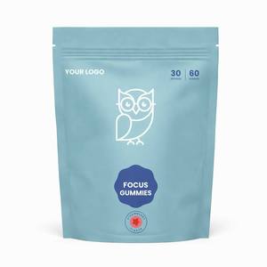 OEM Focus Gummies Natural Vegetarian Vegan Adult <strong>Supplement</strong> Rhodiola Rosea and Bacopa Monnieri Improve Concentration <strong>Memory</strong> - Product Image 1