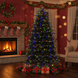 Arbre <span class=keywords><strong>de</strong></span> <span class=keywords><strong>Noël</strong></span> <span class=keywords><strong>artificiel</strong></span> <span class=keywords><strong>de</strong></span> haute qualité <span class=keywords><strong>de</strong></span> l'usine Yi Wu, <span class=keywords><strong>pré</strong></span>-éclairé, avec base, lumières LED multicolores, respectueux <span class=keywords><strong>de</strong></span> l'environnement - Product Image 4