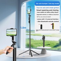 Waiqi pour trépied portable avec perche à selfie, réglage de l'angle à 360 degrés, télécommande, compatible avec les téléphones mobiles