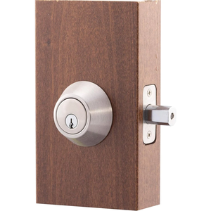 Serrure de porte en cuivre avec cylindre et pêne dormant chromé en métal pour porte de maison ou de portail, verrou à cylindre unique - Product Image 2