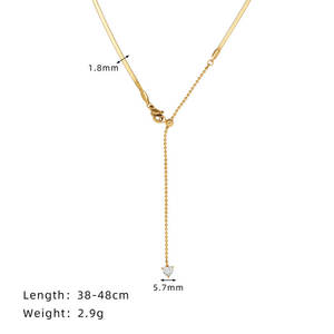 สร้อยคอสแตนเลสแบบ316L 14K 18K PVD สำหรับผู้หญิงสร้อยคอโซ่แฟชั่นชุบทอง - Product Image 6