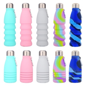 Hot Seller BPA-Free 550ML Silicone Collapsible <strong>Football</strong> <strong>Water</strong> <strong>Bottle</strong> USA Designed Drinkware for Kids for Boiling <strong>Water</strong> - Product Image 1