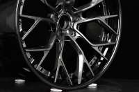 Pengzhen pelek mobil logam paduan penumpang dua potong, desain abu-abu hitam 5 Ruji 19-20 inci 5x112 untuk Audi RS7