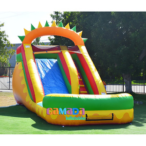 Juegos al aire libre PVC Tobogán inflable Piscina al aire libre Arco Iris Toboganes Moonwalk Castle para la venta - Product Image 6