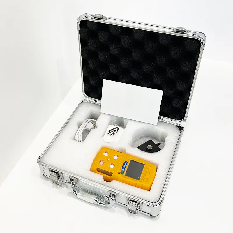 Monitor portátil de gas para detección de gases, detector de gas 4 en 1 para prueba ex/h2s/o2/co
