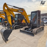SANY SY55C Excavator Bekas Kecil 5.5 Ton Mini Crawler Beroda Karet Mesin Kawasaki Isuzu Model 2023 Bersertifikat Bekas Pakai